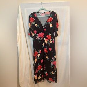 Women’s Old Navy Black and Floral Maxi Dress